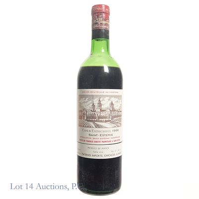 Chateau Cos d'Estournel,1966 Saint Estephe. Chateau Cos d'Estournel, 1966 Saint Estephe. 3/4 