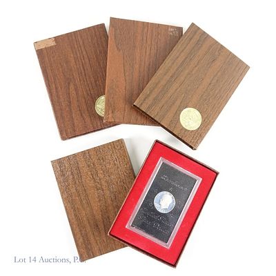 USA 40%-Silver Proof Ike $1s in OGP (4). Four (4) United States 40% silver proof Eisenhower 