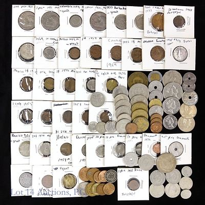 Various World Coins (+ 90). Over ninety (90) various world coins as follows: ---African counties 