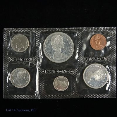 1965 Canada Silver 6-Coin Mint Set (ASW 1.1 Ozt.). 1965 Canada silver 6-coin proof like mint set 