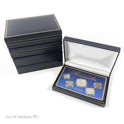 1940 - 1944 USA 90%-Silver AHS 5-Coin Year Sets, 5. Five (5) United States American Historical 