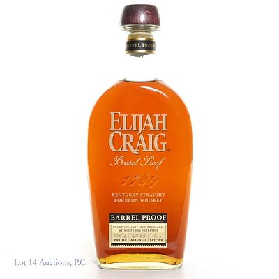 Elijah Craig Barrel Proof Bourbon (Batch A123). Elijah Craig Barrel Proof Bourbon, 125.6 Proof 