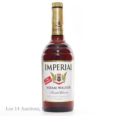60s/70s Imperial Hiram Walker Whiskey. Imperial Hiram Walker blended American whiskey. 86 proof. 
