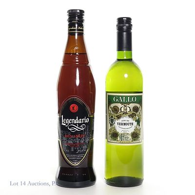 Legendario Cuban Rum, Gallo Extra Dry Vermouth. Legendario Ron Anejo Cuban Rum. Seal on the 