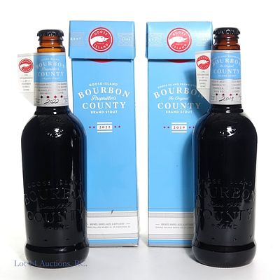 2019 & 2022 Goose Island Bourbon County Stouts (2). 2019 Goose Island Bourbon County Stout in 