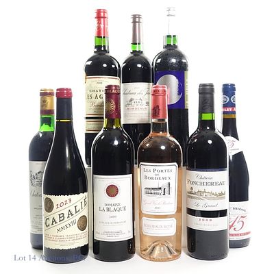 French Red Wines Variety Lot (9). 1990 Chateau Belgrave Haut - Medoc, 12.5% ABV, 750ml ****** 