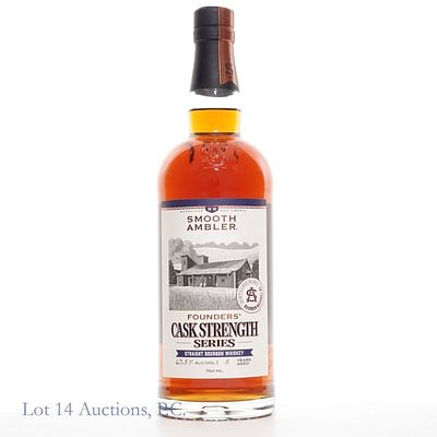Smooth Ambler Founders' Cask Strength Series Straight Bourbon Whiskey. Aged 8 years, 127 proof 