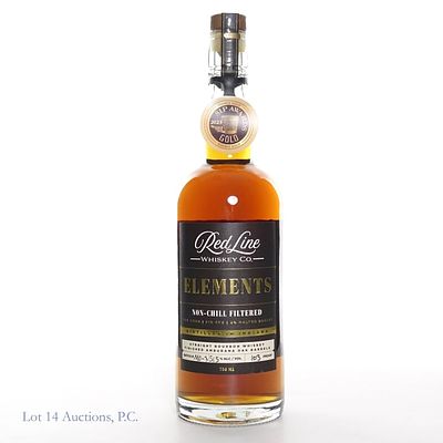 Red Line "Elements" Bourbon. Red Line Whiskey Co "Elements" straight bourbon whiskey, finished 