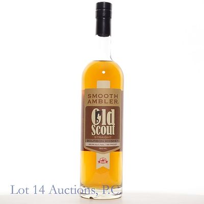 Smooth Ambler Old Scout Straight Bourbon Whiskey. 99 proof, 750 ml, batch no. 110.