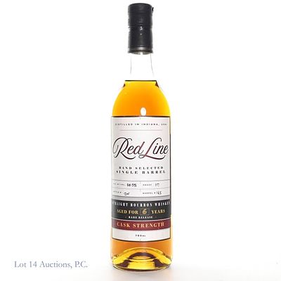 Red Line 6 Year Cask Strength Bourbon. Red Line hand selected single barrel cask strength 