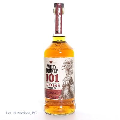 Wild Turkey 101 Bourbon Whiskey. Wild Turkey 101 Kentucky straight bourbon whiskey. 101 proof. 