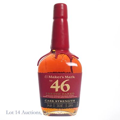 Maker's Mark No. 46 French Oaked Cask St. Bourbon. Maker's Mark No 46 French Oaked Cask Strength 