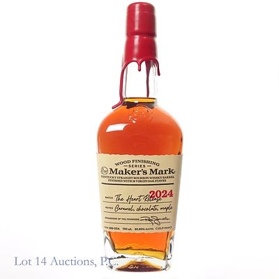 Maker's Mark Wood Finishing Heart Rel 2024 Bourbon. Maker's Mark Kentucky Straight Bourbon 