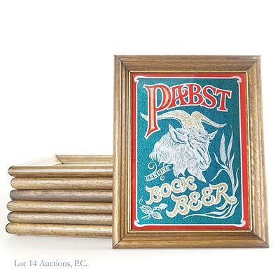 Seven Framed Bar Mirrors. Seven framed bar mirrors, all the same size of approximately 14.25 x 