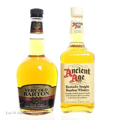 Very Old Barton & Ancient Age Bourbon (2). Very Old Barton Bourbon. 750 ml, 80 Proof. *** 