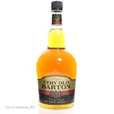 Very Old Barton Bourbon Whiskey (1.75L). Very Old Barton bourbon whiskey. 80 Proof, 1.75L.