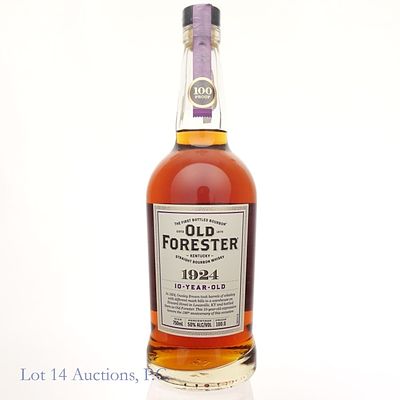 Old Forester 10 Year 1924 100 Proof Bourbon. Old Forester 10 Year 1924 Bourbon, 100 Proof, 750 ml.