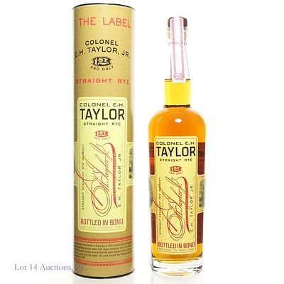 Colonel E.H. Taylor Straight Rye Whiskey (2025), 100 Proof, 750 ml. Cylinder tube included. 