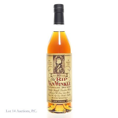 Old Rip Van Winkle 10 Year Bourbon (2025), 107 Proof, 750 ml. 2025 Release. Etch: L252310108:21D.