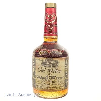 1980s Old Weller 107 Proof Gold Vein 7 Yr. Bourbon. Old Weller The Original 107 Proof Kentucky 