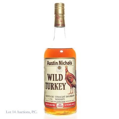 Austin Nichols Wild Turkey 101 Bourbon. Austin Nichols Wild Turkey Bourbon. 8 Years Old. 101 