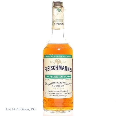 1960 Fleischmann's Bottled-In Bond Bourbon. 1960 Fleischmann's Bottled - In - Bond Bourbon. 4/5 