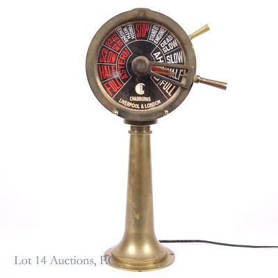 Chadburns Liverpool & London Ship Telegraph Lamp. Chadburns of Liverpool &amp; London ship's 