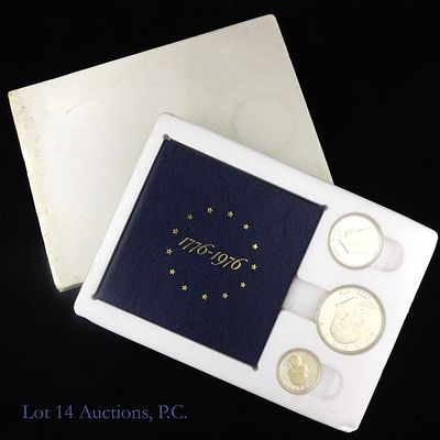 1976-S US 40%-Silver 3-Coin Proof Set in OGP. 1776-1976-S United States Bicentennial silver 