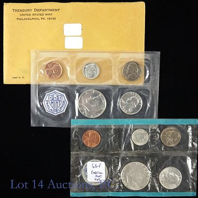 1963 US 90%-Silver Proof/Mint Set Coins OGP (10). Ten (10) United States Mint coins 