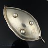 Alfredo Sciarrotta Sterling Silver Leaf Bowl. Leaf shaped sterling silver bowl made by Image - 2