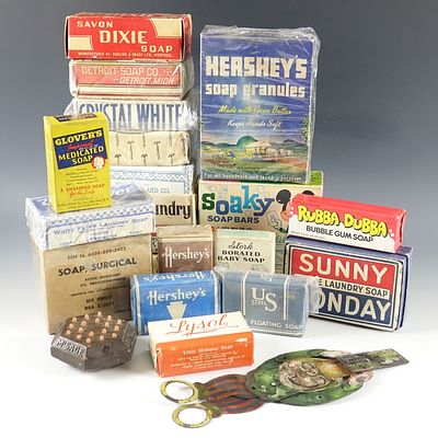 Large Collection Vintage Soap Bars & More. Large collection of vintage unopened and unused soap 