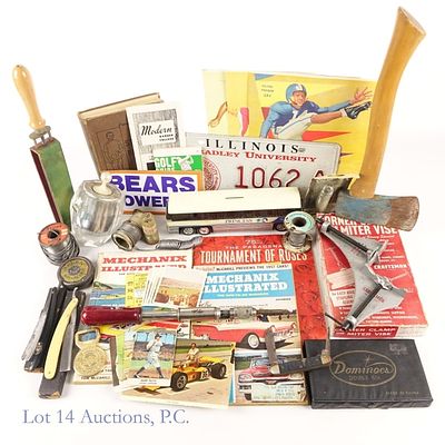 Vintage Tools, Sports, Shaving, Games Lot. Eclectic collection of tools (yankee screwdriver 