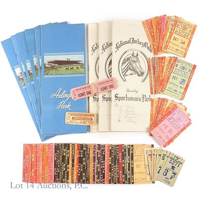 Horse Racing Ephemera. Three (3) racecards form Sportsman's Park. All three are from the 1947 