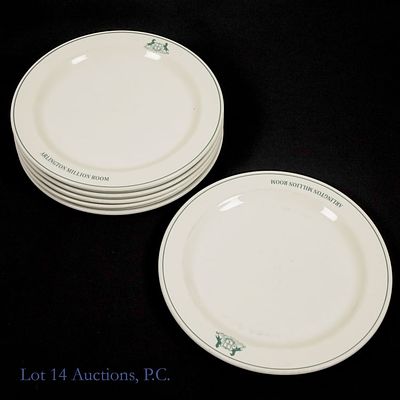 6 12 Inch Plates Arlington Park Million Room. Six dinner plates from the Arlington Million Room. 