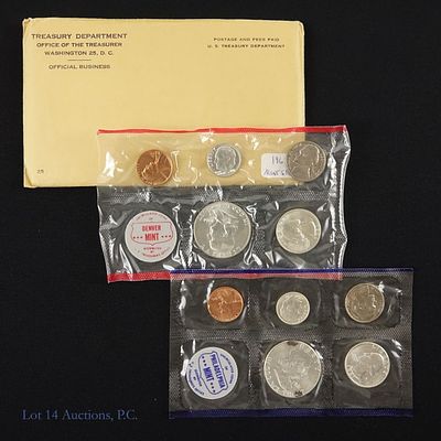 1961 P, D US 90%-Silver Unc. 10-Coin Mint Set. 1961 P, D United States 90%-silver uncirculated 