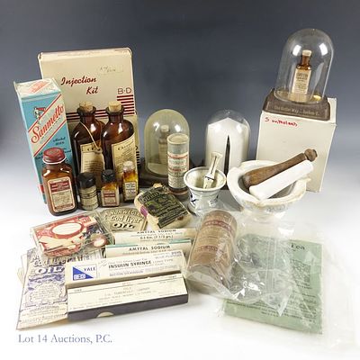 Apothecary Pharmacist Collection. Collection of early 20th century apothecary / pharmacy 