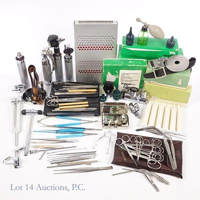 Medical & Surgical Instruments. Large lot of various medical and surgical instruments and tools. 