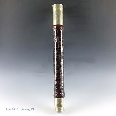 Ross London USS Indianapolis Marine Telescope. Ross London leather wrapped brass marine 