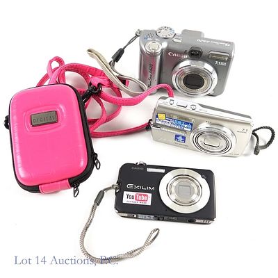 Canon, Olympus & Casio Compact Digital Cameras. Canon Power Shot A620 digital camera *** Olympus 