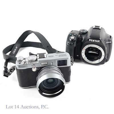 Fujifilm FinePix X100 & For Parts Pentax K-500. Fujifilm FinePix X100 compact camera with 