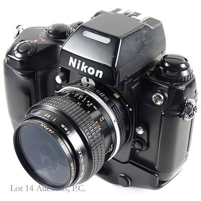 Nikon F4 35mm SLR Camera Body With Lens. Nikon F4 35mm film SLR camera body. S/N ****931 *** 