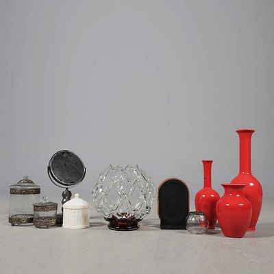 COLLECTION OF INTEREST (10) various items, 46cm H at tallest approx. sold as seen