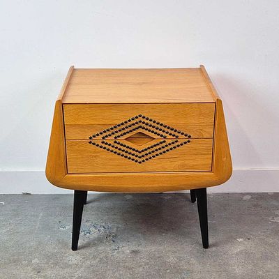 JONATHAN ADLER CHEST mid 20th century style, with studded detail