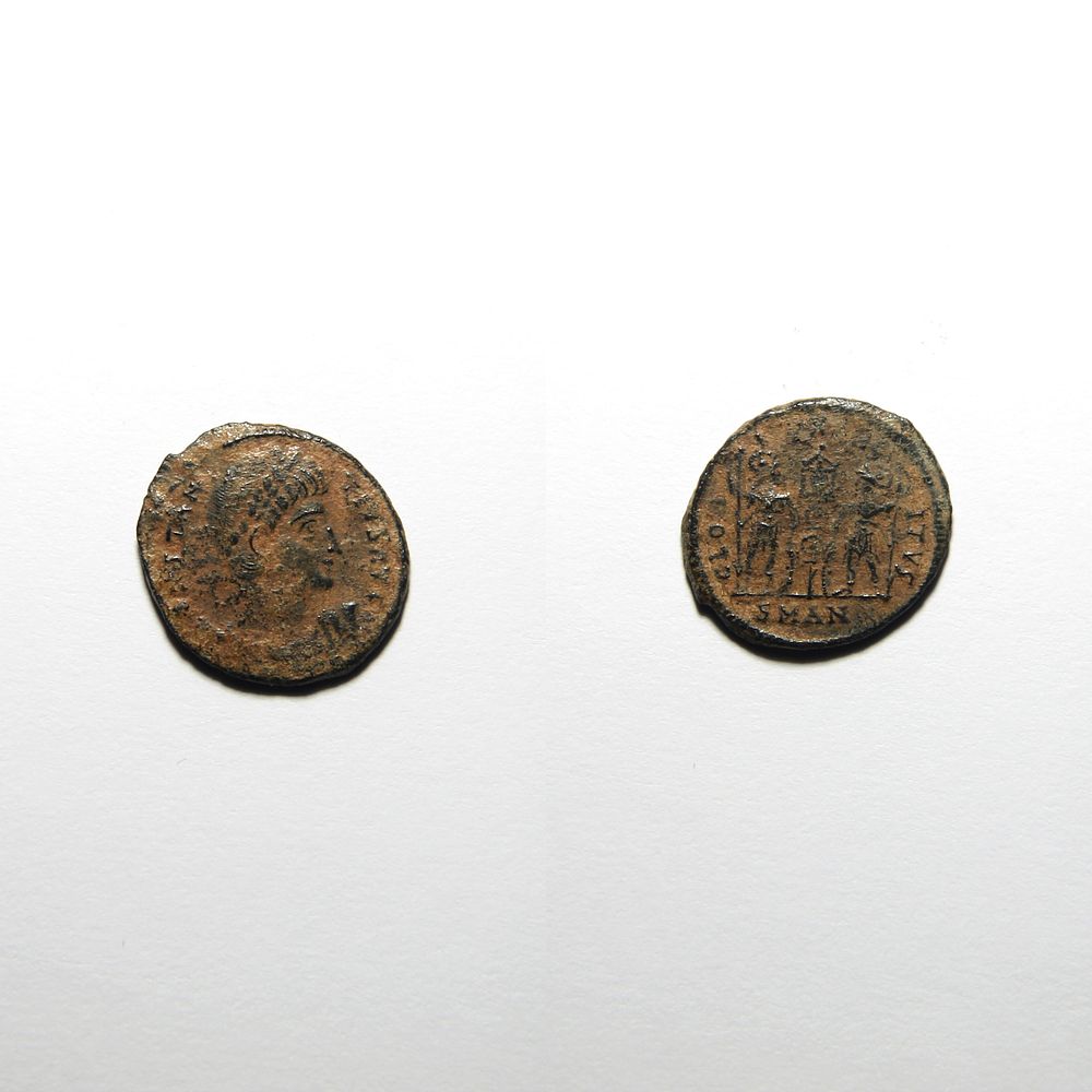 Follis - Constantius II (337-361 d.C.). Anverso: Busto laureado, drapeado e coura&ccedil;ado de 