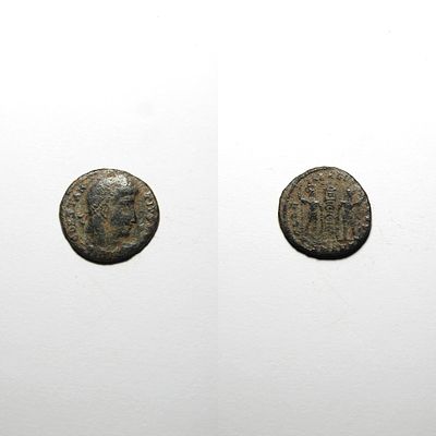 Follis - Constantius II (337-361 d.C.). Anverso: Busto laureado, drapeado e couraçado de 