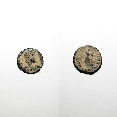 Follis - Valentinianus I (364-375 d.C.). Anverso: Busto diademado, drapeado e couraçado de 