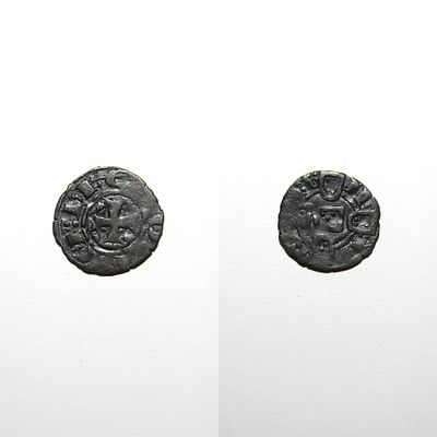 Dinheiro 04.09 - D. Dinis I (1279-1325). 5 Besantes em aspa AG 04.09 
Legenda: :D REX PORTVGL / 