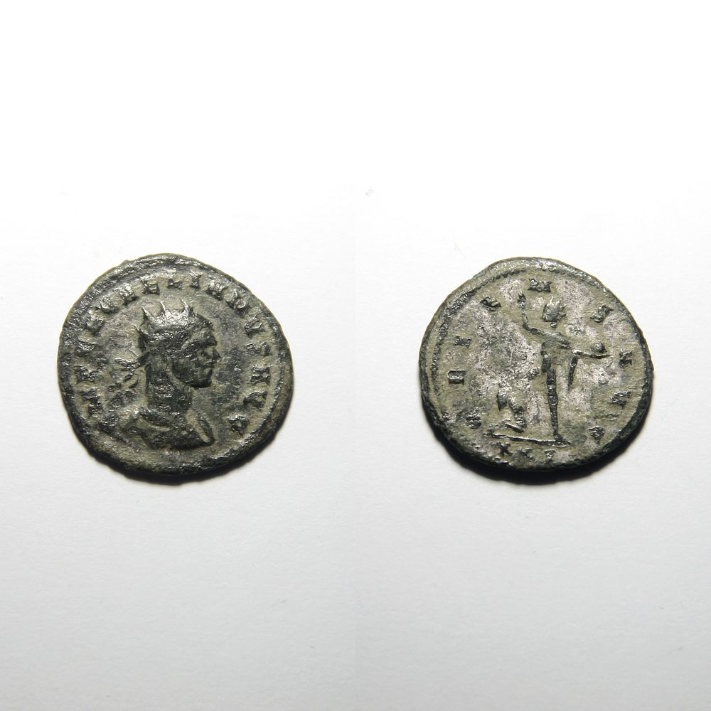 Antoniniano - Aurelianus (270-275 d.C.). Anverso: Busto radiado, drapeado e coura&ccedil;ado de 