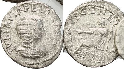 Antoninianus – Julia Domna (AD 193–217). Obverse: Diademed and draped bust of Julia Domna to the 