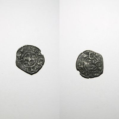 Denier 01.04 – D. Afonso III (1248–1279) – Portugal. AG 01.04 – ALFONSVS REX / PO RT VG AL 